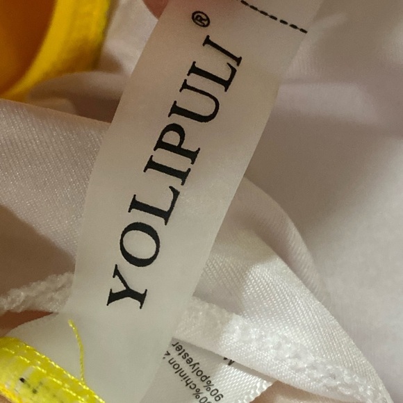 Yellow Off-Shoulder Swimsuit - Picture 6 of 11